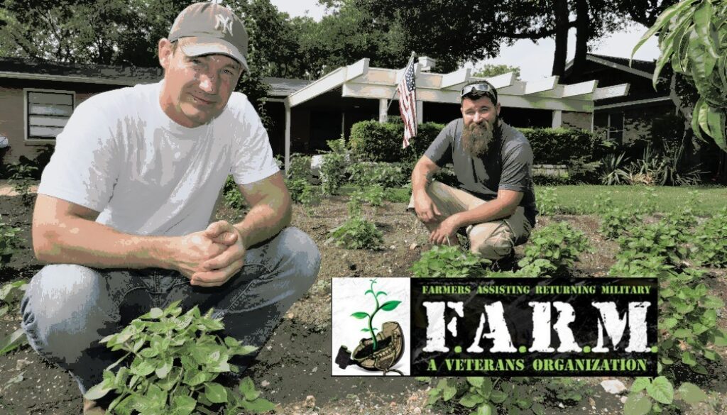 farmers assisting returning military