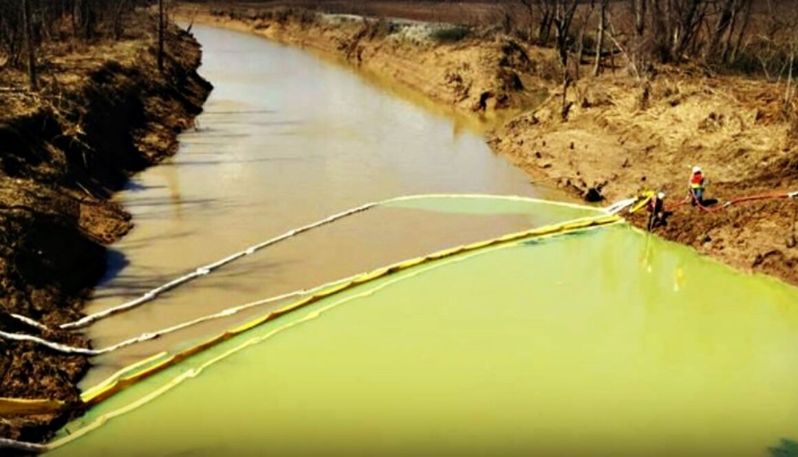 pipeline spill indiana stream