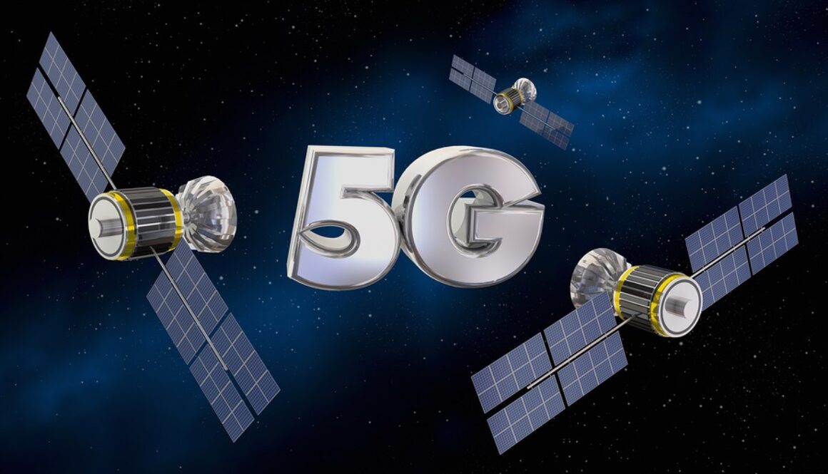 5G Wireless Internet Service Satellite Signal 3d Illustration