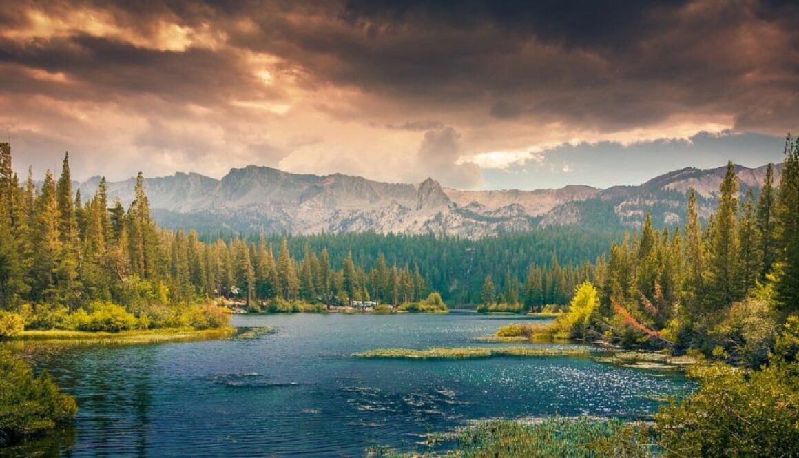 river mountain nature landscape