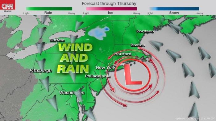 “Bomb Cyclone” Could Strike Northeast Wednesday, Unleashing Intense Rain And Winds