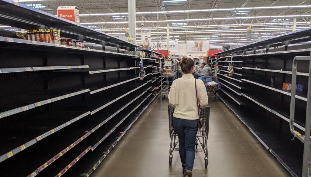 empty shelves