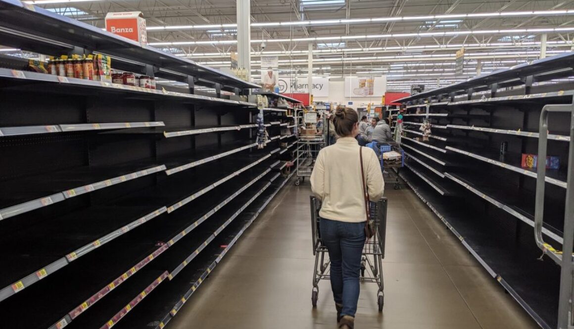 empty shelves