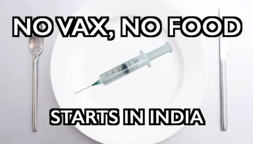 no vax no food india
